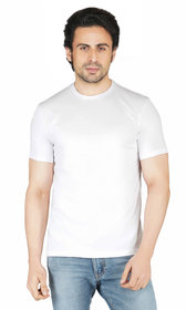 Men Round Neck T-Shirt For Men White