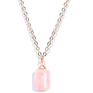                       rose quartz Pendant 5.5 Carat Without chain Stone gold plated Pendant by Ceylonmine                                              