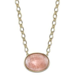                       6.5 Ratti Natural IGI Lab Certified  rose quartz Without chain Gold Pendant By Ceylonmine                                              