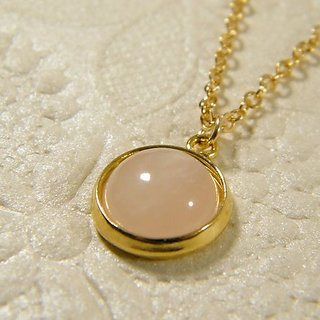                       100 % Natural  rose quartz 6.5 Carat Gold Plated Pendant Without chain by Ceylonmine                                              