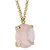 5 carat Natural Gold Plated  rose quartz  Without chain Pendant by Ceylonmine