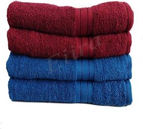 Z Decor  Cotton 350 GSM Solid Hand, Face, Sport Towel  (Pack of 4)