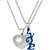 Sullery Valentine Day Gift Love Heart Couple Locket Blue And Silver 02 Necklace Chain