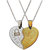 Sullery Friendship Day Gift Best Friend Broken Heart Gold And Silver 02 Necklace Chain