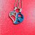 Sullery Valentine Day Gift Broken Heart Lock And Key Couple Locket Blue And Silver 2 Necklace Chain