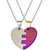 Sullery Valentine Day Gift Broken Heart I Love You Couple Locket Multicolor 02 Necklace Chain