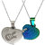 Sullery Valentine Day Gift I Love You Dual Heart Guitar Couple Locket Multicolor 02 Necklace Chain