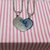 Sullery Valentine Day Gift I Love You Broken Heart Couple Locket Blue And Silver 02 Necklace Chain