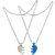 Sullery Valentine Day Gift I Love You Broken Heart Couple Locket Multicolor 02 Necklace Chain