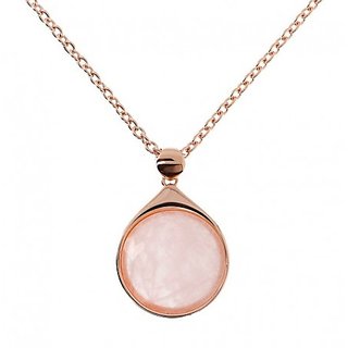                       8 Ratti Gold Plated  rose quartz Without chain Pendant by  Ceylonmine                                              