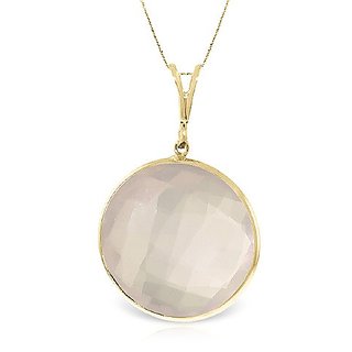                       9 Carat  rose quartz Pendant with lab Report Gold Plated  rose quartz Without chain by Ceylonmine                                              