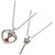 Sullery Valentine Day Gift Love Heart Lock And Key Couple Locket Silver And Red 02 Necklace Chain