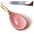 rose quartz  Pendant Without chain in 9.25 carat Gold Plated by Ceylonmine