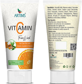 ARTIMS VITAMIN C FACE Wash With Vitamin C, Turmeric  Aloe Vera for Skin Illumination