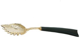 Ruhi Collections Decorative Brass Spoon with Horn Handle 11 inches