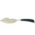 Ruhi Collections Decorative Fretted Brass Spoon with Horn Handle 13.5 inches