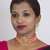 Sukkhi Modern Gold Plated Light Red & White Pearl Choker Necklace Set for Women
