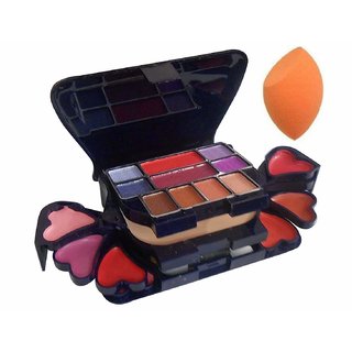                       SWIPA Color Series Makeup Kit 8 Eyeshadow, 1 Power Cake, 8 Lip Color, 2 Blusher,Puff                                              