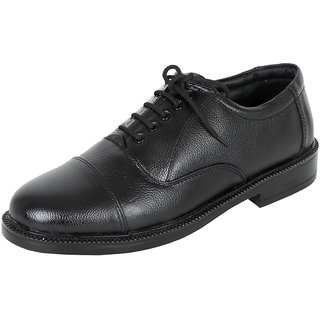 Genuine Leather Black Lace up Oxford Shoes for Men and Boys