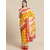 Sharda Creation Yellow And Red Polka Dot Printed Saree
