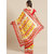 Sharda Creation Yellow And Red Polka Dot Printed Saree