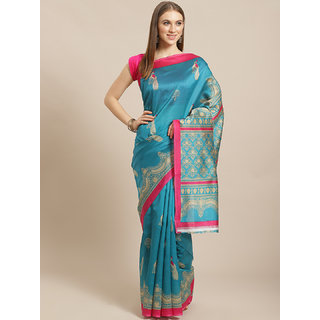                       Sharda Creation Rama Animal Print Saree                                              