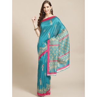                      Sharda Creation Rama Animal Print Saree                                              
