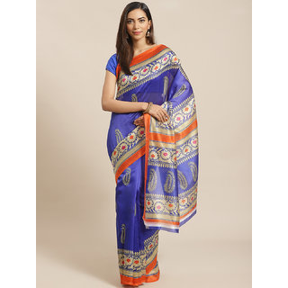                       Sharda Creation Blue Mysore Silk Saree                                              