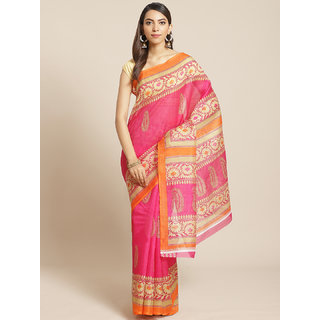                       Sharda Creation Pink Mysore Silk Saree                                              