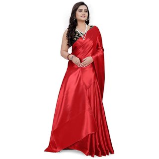                       Silk Plain Bollywood Saree                                              
