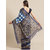 Sharda Creation Dark Blue Checked Woven Design Printed Saree