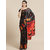 Sharda Creation Black and Red Printed Saree