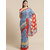 Sharda Creation Blue And Red Polka Dot Print sare