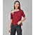 Raabta Maroon Single Shoulder  Waist Knot Top