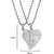 Sullery Valentine Day Gift Heart Lock And Key Couple 2Pc Locket Silver Silver Necklace Chain