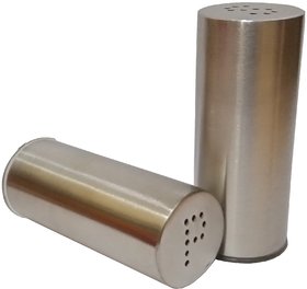 Ethical Silver Steel Salt and Pepper Holders Set of 2