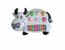 Atoys Pianism Funny Musical Cow Educational Piano Keyboard Baby Toy Game for Kids Children