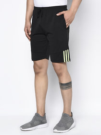 Glito Mens Stylish Solid Shorts With Stripe  Pockets Bermuda for Gym,Running,Night Wear, Casual Wear Sports Shorts for Men's