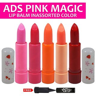 ADS-Pink Magic Lip Balm (1514/COS) With Free Swipa Kajal