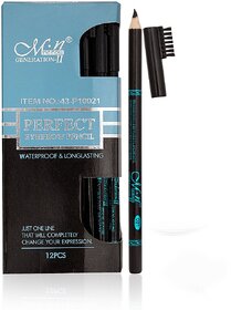 Menow Perfect Eyebrow pencil (set of 12)(43-P10021)