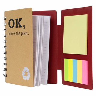Max Rebuilds Memo Notebook with Multi Color Sticky Notes Gift Pack Diary...