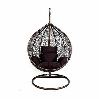 Areana Iron Swing Chair for Home  Swing Chair with Stand XXL Size Round Shape  Hanging Swing for Adults, Kids for Indo