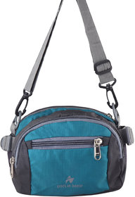 pocket bazar Green Waist Bag Waist bag  (Blue, Grey)