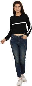 Roarers Women Cotton Crop Top Full Sleeves