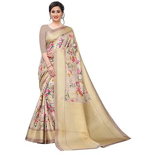 BHAKARWADi Women's Khadi silk Saree with Blouse Piece