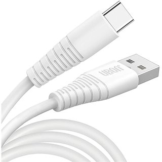 UBON WR-267 Type-C 1m Cable 2.4A Super Fast Charging/Data Transfer Compatible with All Type-C (White)