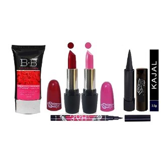                       Make-up kit  Combo (SDL210059) (BB Foundation-(A1679), Lipstick, Eyeliner)                                              