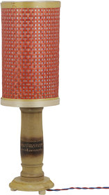 GoBamboos Eco-friendly Handcrafted Bamboo Orange Table Lamp