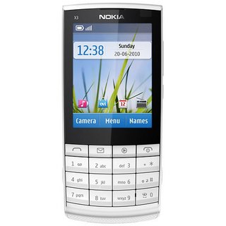 nokia x3 02 white keypad mobile