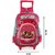 Disney School Bag Trolley with Minnie Mouse print, 2 main compartment with 1 front pocket, 1water bottle side(SBT-14)